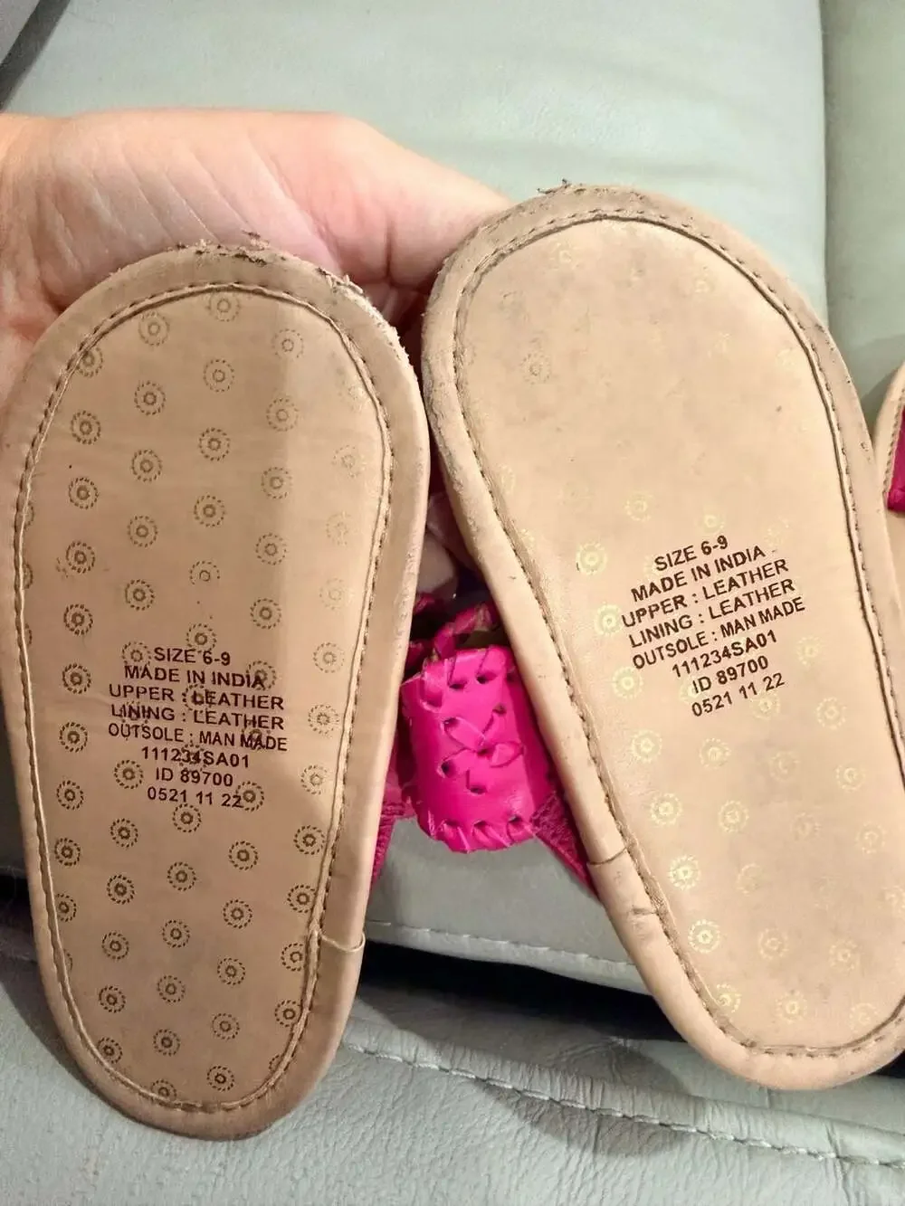 Jack Rogers Lauren Sandal Size 3/6m & 6/9m Pink Leather Toddler Infant